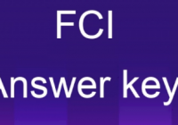 FCI AGM Answer Key