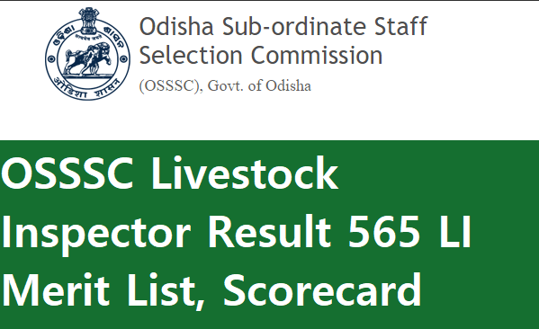 OSSSC Livestock Inspector Result 2022