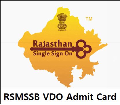 RSMSSB VDO Admit Card Mains