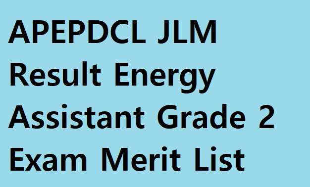 APEPDCL JLM Result 2022