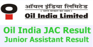Oil India JAC Result