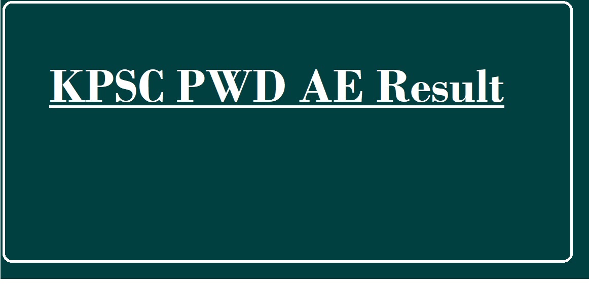 KPSC PWD AE Result