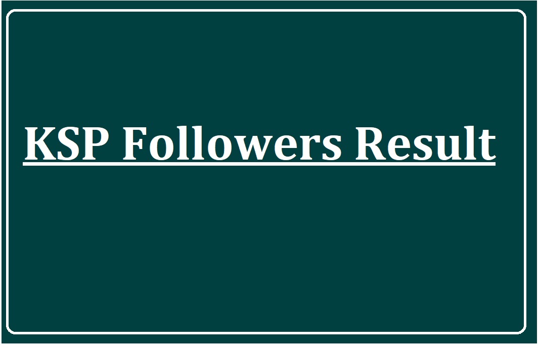KSP Followers Result