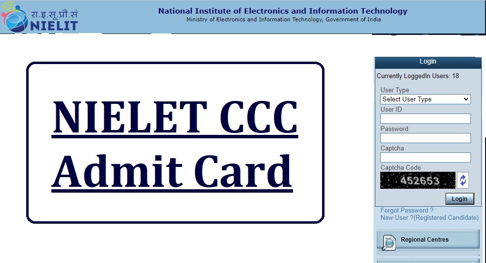 NIELET CCC Admit Card 2022