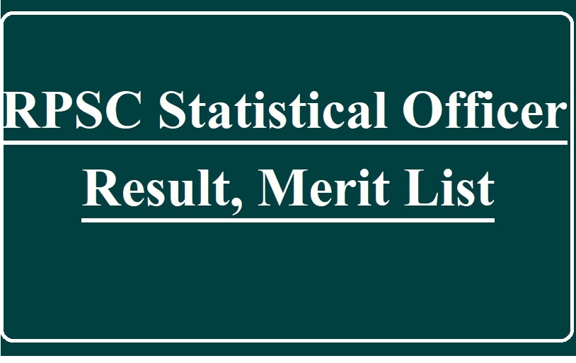 RPSC Statistical Officer Result