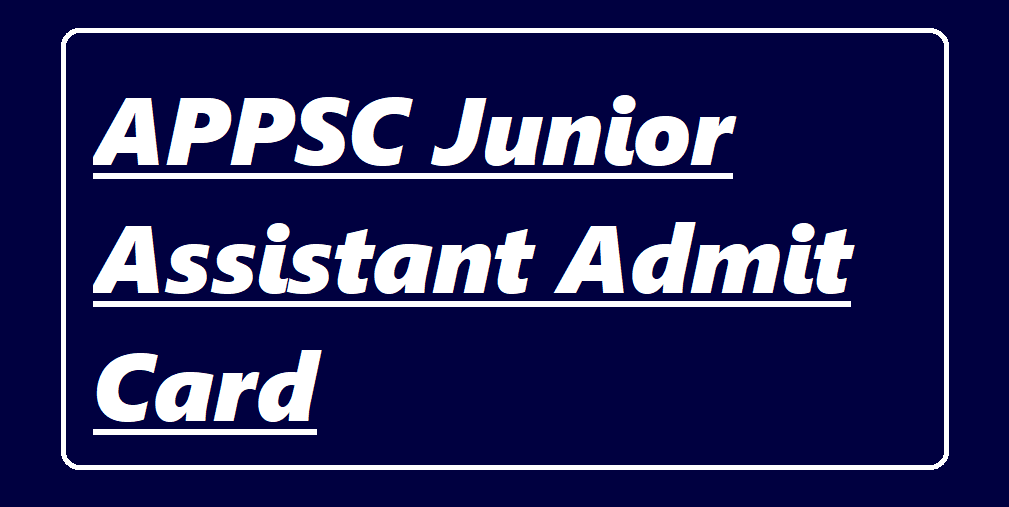 APPSC Grade 4 Admit Card