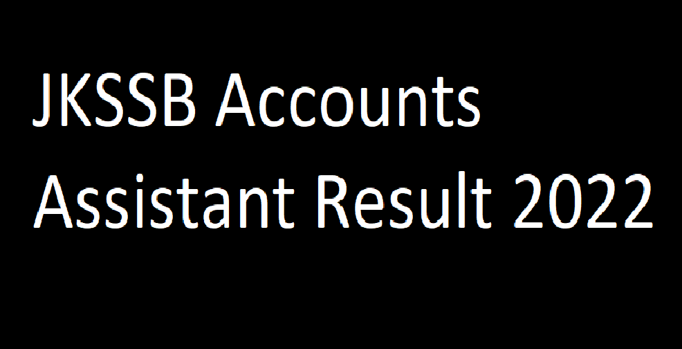JKSSB Accounts Assistant Result 