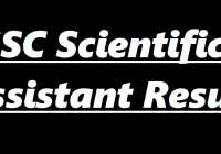 JSSC Scientific Assistant Result