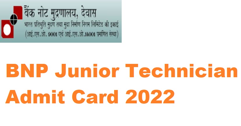 BNP Junior Technician Admit Card 