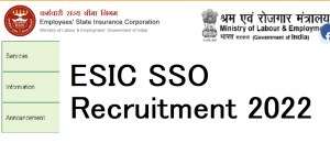 ESIC SSO Recruitment 