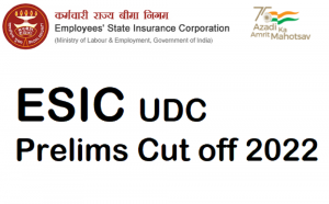 ESIC UDC Cut off 