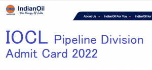 IOCL Pipeline Division Admit Card 