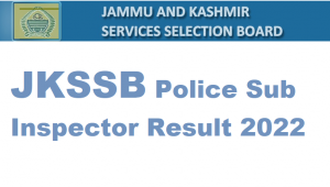 JKSSB Police Sub Inspector Result 