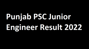 Punjab PSC JE Result 