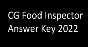 CG Food Inspector Answer Key 2022