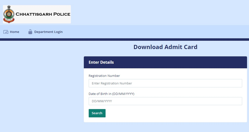 CG Police SI Admit Card 2022