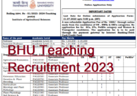 BHU Teaching Recruitment