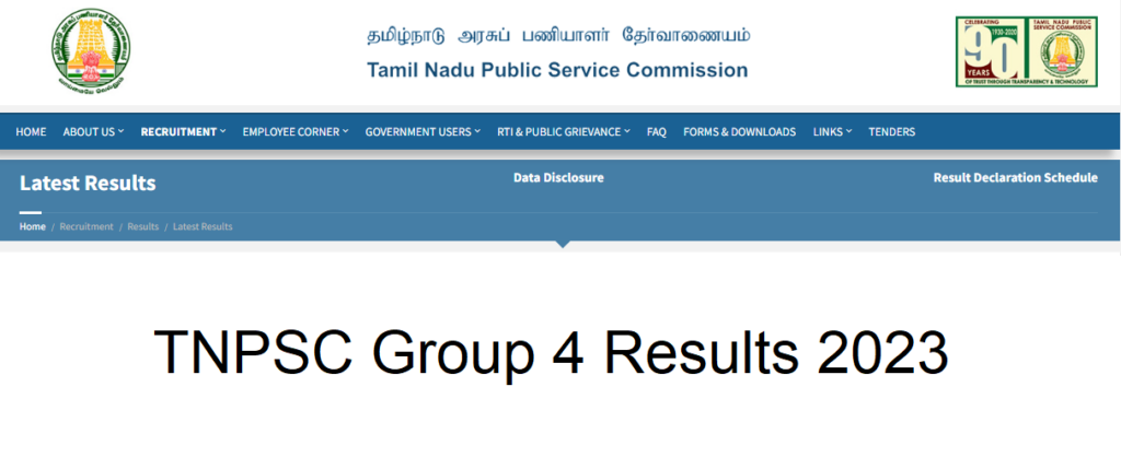 TNPSC Group 4 Results 2023
