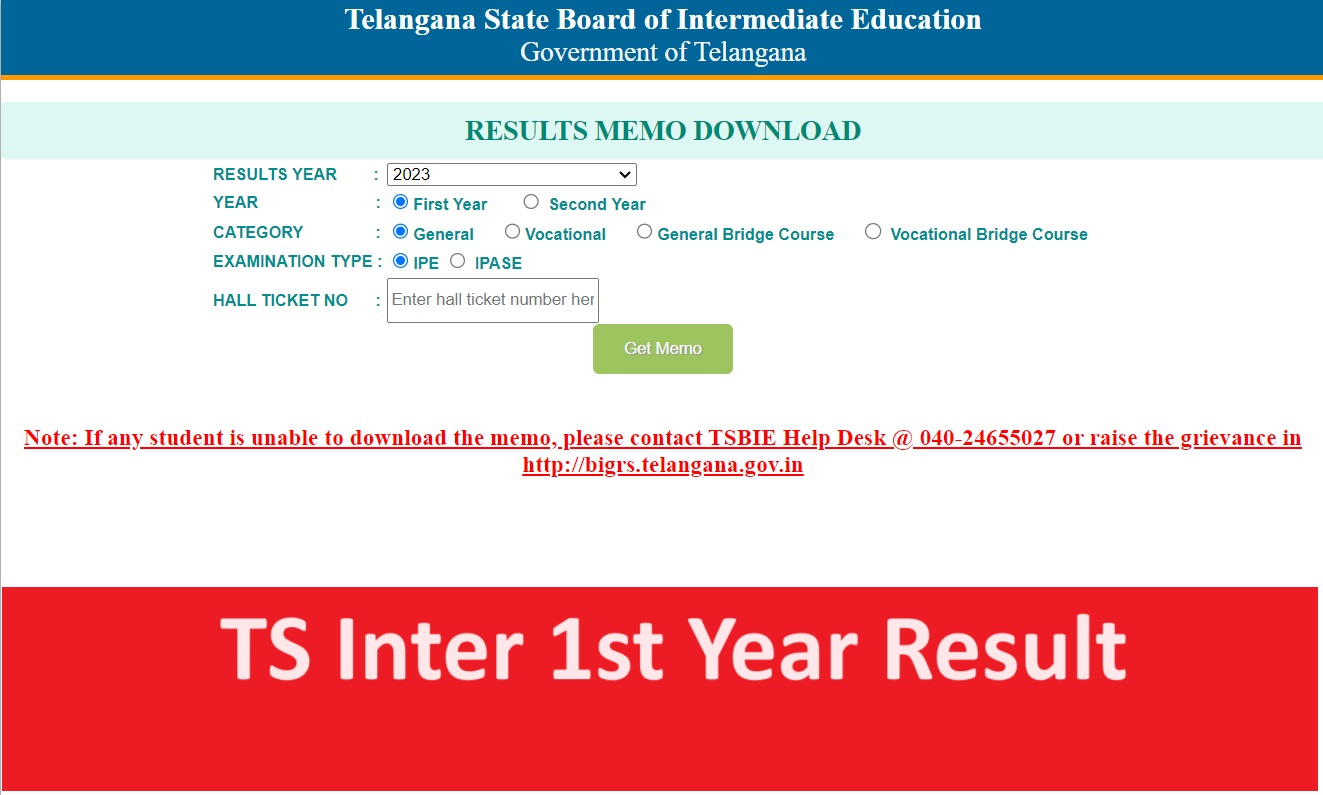 TS Inter 1st Year Result 2024
