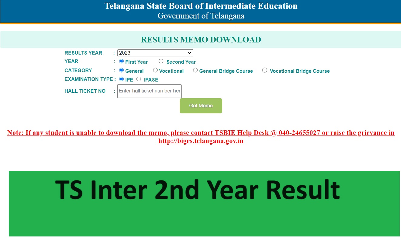 TS Inter 2nd Year Result 2024